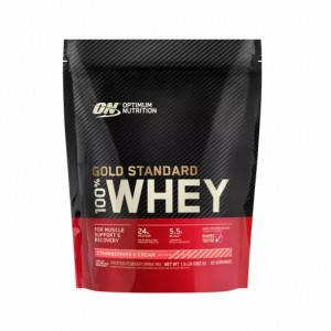 Optimum Nutrition GOLD STANDARD 100% WHEY™ Strawberries & Cream 1.5 lb (22 Servings) Österreich | MK5926134