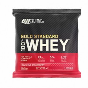 Optimum Nutrition Gold Standard 100% Whey Powder Sachets Delicious Strawberry 1 sachet (30 grams) Österreich | LY4869357