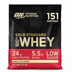 Optimum Nutrition Gold Standard 100% Whey Protein Powder Vanilla Ice Cream 4.53 kg (151 Servings) Österreich | GJ2501348