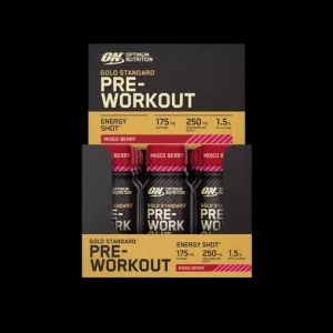 Optimum Nutrition Gold Standard Pre-Workout Shot Mixed Berry 720 ml (12 pieces) Österreich | EY9471358