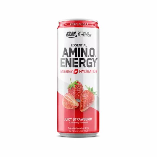 Optimum Nutrition ESSENTIAL AMIN.O. ENERGY+ Electrolytes Sparkling Juicy Strawberry 355ml * 12 Cans (12 Servings) Österreich | OI9026783
