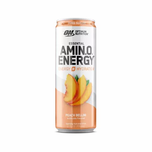 Optimum Nutrition ESSENTIAL AMIN.O. ENERGY+ Electrolytes Sparkling Peach Bellini 355ml * 12 Cans (12 Servings) Österreich | JO1537824
