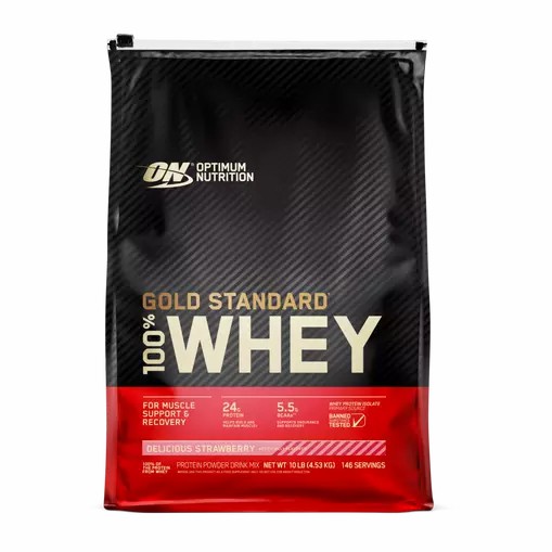 Optimum Nutrition GOLD STANDARD 100% WHEY™ Delicious Strawberry 10 lb (146 Servings) Österreich | NY8459163