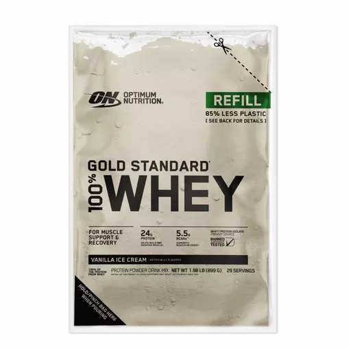 Optimum Nutrition GOLD STANDARD 100% WHEY™ Recyclable Refill Bag Vanilla Ice Cream 2 lb (29 Servings) Österreich | XZ6904317