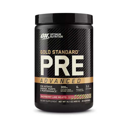 Optimum Nutrition GOLD STANDARD® Pre Advanced Raspberry Lime Mojito 0.88 lb (20 Servings) Österreich | RQ2084536