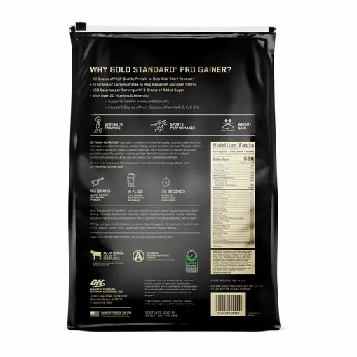 Optimum Nutrition GOLD STANDARD® Pro Gainer Double Chocolate 10.19 lb (28 Servings) Österreich | WU5406872