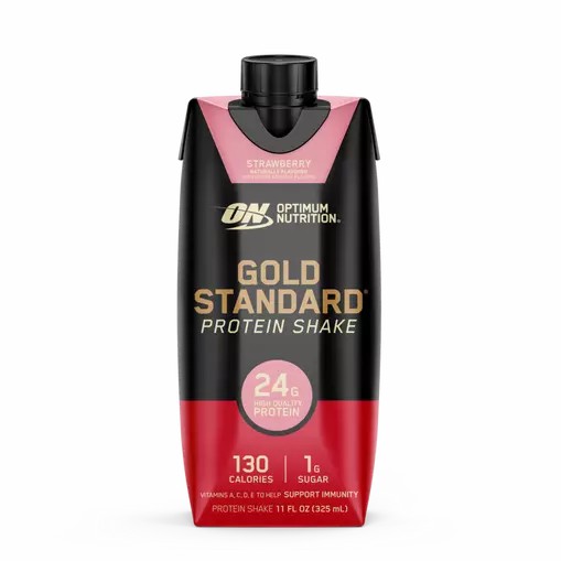 Optimum Nutrition GOLD STANDARD® Ready To Drink Protein Shake *new* Strawberry 12 Cartons (12 Servings) Österreich | IF3650921