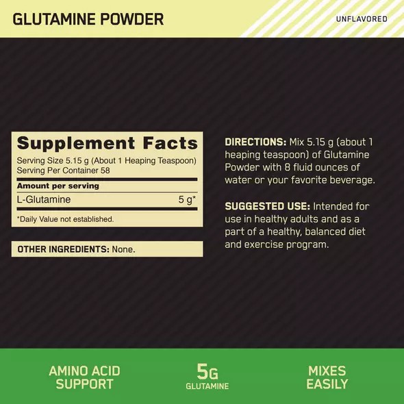 Optimum Nutrition Glutamine Powder 0.66 lb (58 Servings) Österreich | VF1754032