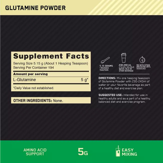 Optimum Nutrition Glutamine Powder Unflavoured 1kg Österreich | UY3140657