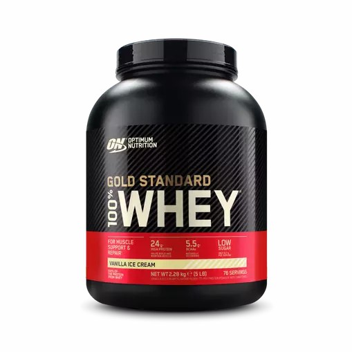 Optimum Nutrition Gold Standard 100% Whey Protein Powder Vanilla Ice Cream 2.28 kg (76 Servings) Österreich | OH5149023