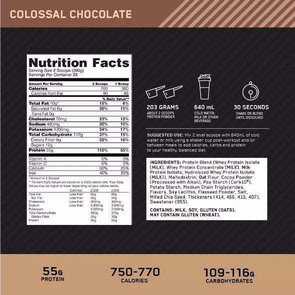 Optimum Nutrition Gold Standard Gainer Chocolate 4.67kg Österreich | WK2568930