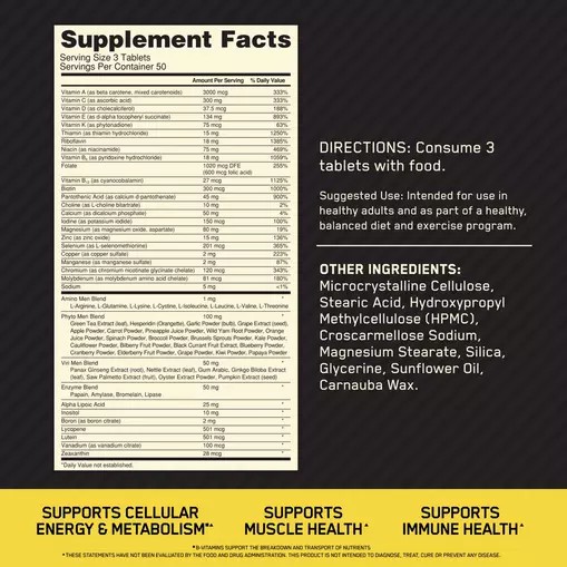 Optimum Nutrition OPTI-MEN® Multivitamin Tablets 150 Tablets (50 Servings) Österreich | ZO7563089