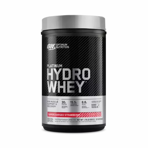 Optimum Nutrition PLATINUM HYDROWHEY™ Supercharged Strawberry 1.76 lb (20 Servings) Österreich | VW9714523