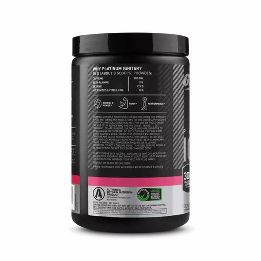 Optimum Nutrition Platinum Igniter Berry Lemonade Blast 0.84 lb (20 Servings) Österreich | XV1437680