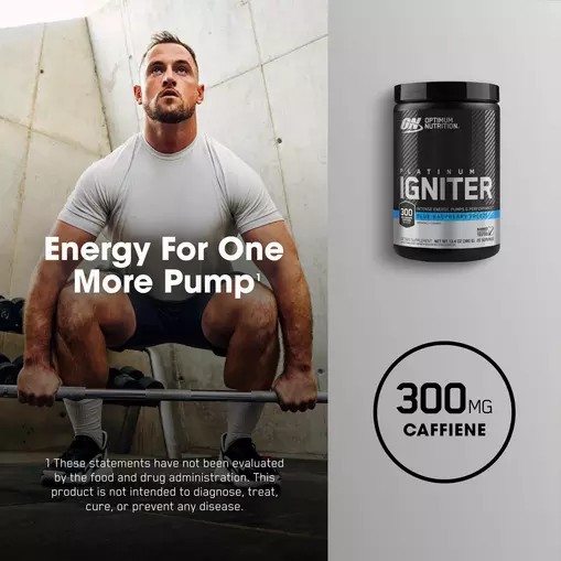 Optimum Nutrition Platinum Igniter Blue Raspberry Freeze 0.84 lb (20 Servings) Österreich | JB2168357