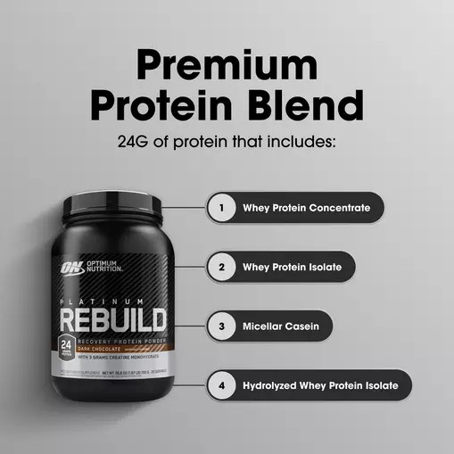 Optimum Nutrition Platinum Rebuild Dark Chocolate 1.67 lb (20 Servings) Österreich | VE1673098