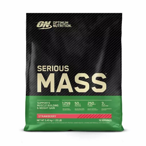 Optimum Nutrition Serious Mass Strawberry 5.45 kg (16 Servings) Österreich | DL1876902