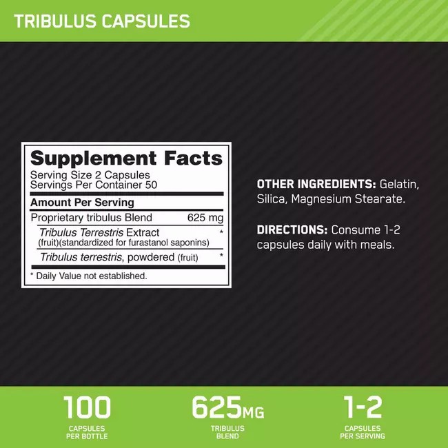 Optimum Nutrition Tribulus Caps 100 Capsules (50 Servings) Österreich | JF3041659